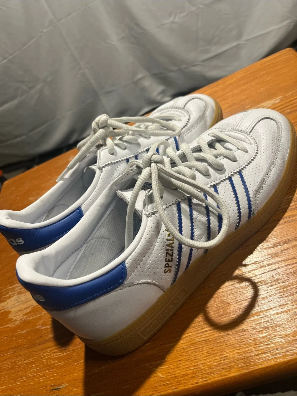adidas Handball Spezial 'White Blue Gum' Men’s Classic Retro Sneakers US 6 1/2